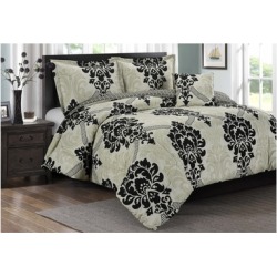 Pure Comfort Luxury Brushed Microfiber 4 Piece Comforter Set Elizabeth