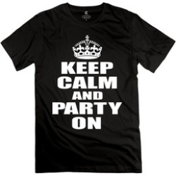 Ytaze Men's Keep Calm And Party Ons Adult Tee
