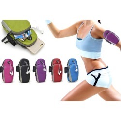 Nylon Jogging Gym Bag Running Wrist Arm Bag Pouch With Earphone Hole