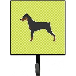 Carolines Treasures BB3813SH4 German Pinscher Checkerboard Green Leash or Key Ho
