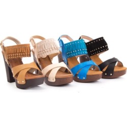 Women's Fringe Ankle Strap Platform Wedge