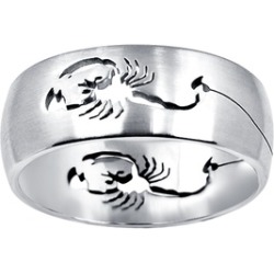 Orchid Jewelry Stainless Steel Cancer Horoscope Design Band Ring
