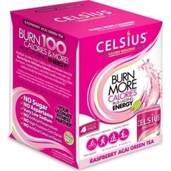 Celsius Drink Raspberry Acai Green Tea - 4/12 oz