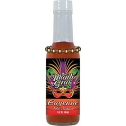 Hot Sauce Harrys MG1151 HSH Mardi Gras Cayenne Hot Sauce with Beads - 5oz