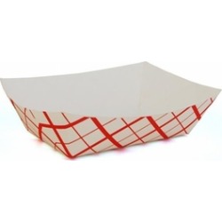 Southern Champion Tray SCH0425 3 Lbs Paper Food Baskets Red & White