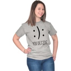 You Decide Emoticon Emoji Smile Sad Funny T Shirt Tee