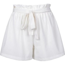 QZUnique Women's Summer Elastic Waist A-Line Bowknot Loose Shorts