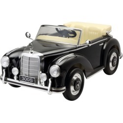 Ride On Toys Electric Retro Car Mercedes 300s Black RC 12v - black