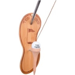 Tiki Toss 9994 Tee Toss Deluxe Golf, Wood, Beige