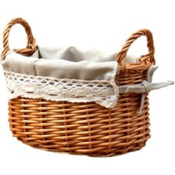 Small Basket with Lace Trim
