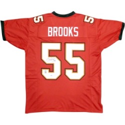 Autographed Derrick Brooks Tampa Bay Buccaneers Red Custom Jersey