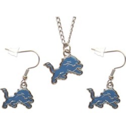 Sports Team Logo Necklace and Dangle Earring Charm Set