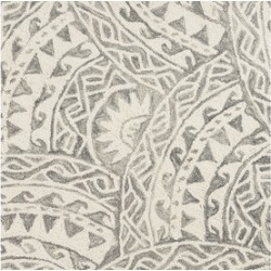 LR Home Overlap Border Moroccan Hand Tufted Dazzle Aztec Ivory/ Grey Wool Rug