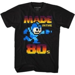 Mega Man Capcom Video Game Made In The 80s Black Adult T-Shirt