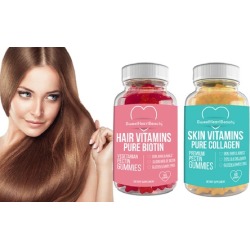 Premium Biotin Hair or Collagen Skin Gummies (30 Servings; 1- or 2-Pack)