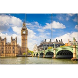 Split Canvas Art Set 12"x24" 3 Pieces London