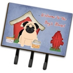 Carolines Treasures BB2762TH68 Dog House Collection Pug Fawn Leash or Key Holder