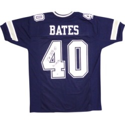 Autographed Bill Bates Dallas Cowboys Blue Custom Jersey