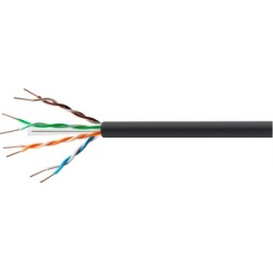 Cat6 Ethernet Bulk Cable Internet Cord Solid STP CMX 23AWG 1000ft Blk
