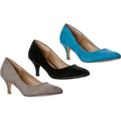 Riverberry Women's Katy Pointed, Closed-Toe Kitten Low-Heel Pumps