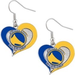 Sports Team Logo Swirl Heart Dangle Earring Set NBA Charm Gift