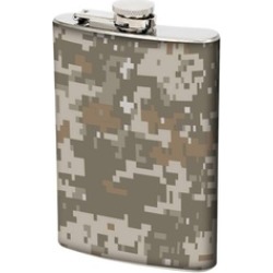 Stainless Steel Flask with Digital Camo Wrap