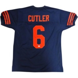 Autographed Jay Cutler Chicago Bears Blue Custom Jersey