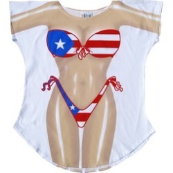 LA Imprints Women's Bathing Suit Cover Up Puerto Rican Flag