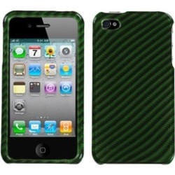Insten Racing Fiber/Dr Green (2D Silver) Case For iPhone 4 4S