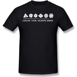Choose Your Weapon Dice Shirt Tshirts Board Game Shirt Dungeon Black