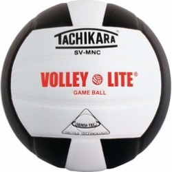 Tachikara SVMNC. BKW Volley Lite Game Ball - Black & White