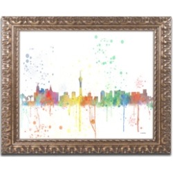 Marlene Watson 'Las Vegas Nevada Skyline Mclr-1' Ornate Framed Art