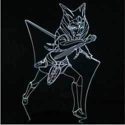 Star Wars Last Jedi 3d LED Night Light Lamp 7 colors Boba Fett, Ahsoka