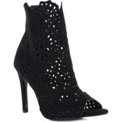 Ceresnia floral heel in black