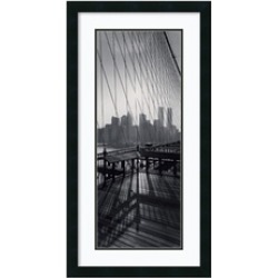 Framed Print 'View From Brooklyn Bridge', Torsten Andreas Hoffman: Outer 18x34"