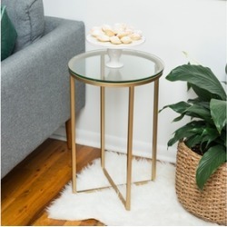 WE Furniture Home Accessories 16" Round Side Table