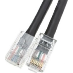 CableWholesale 10X8-122HD Cat6 Black Ethernet Patch Cable Bootless
