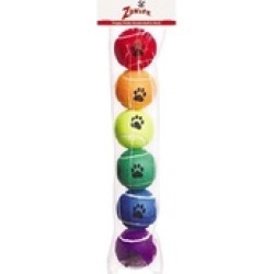 Zanies ZW3661 06 Zanies Puppy Pride Tennis Ball 6pk