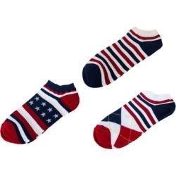 American Flag Low Cut Socks 3 Pairs Cotton Blend Women's Socks