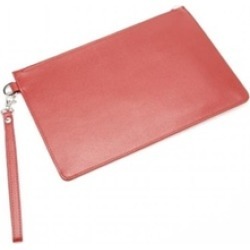 Royce Leather RFID-795-RED-2 RFID Blocking Saffiano Leather Zippered Document Ho