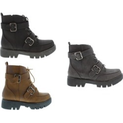 Moca Woman's Lace Up with Buckle Boots