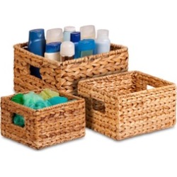 3-Pack Water Hyacinth Baskets