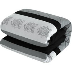 Chic Home Cs1644-Us Jack Pintuck Pieced Color Block Embroidery Bed