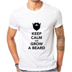 Keep Calm And Grow A Beard Funny T-shirt