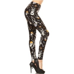 Halloween Leggings Printed Skeleton Skull Women's Sexy Fitted Leggings