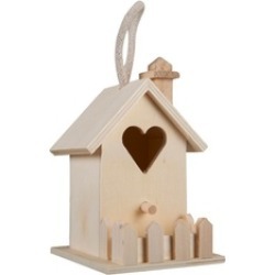 Hanging Wood Birdhouse For Garden