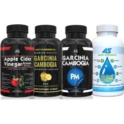 Angry Supplements Apple Cider Vinegar, Garcinia Cambogia, Garcinia Cambogia PM, and 10 Day Cleanse (4-Pack)