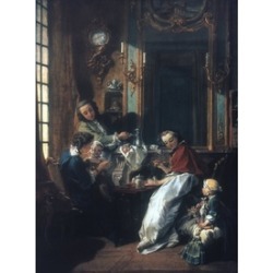 Boucher Le Dejeuner Nor The Afternoon Meal. OilNon Canvas 1739. Poster Print by