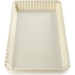 Fineline Settings 294-WH Flairware 9 in. x 13 in. White Serving Tray