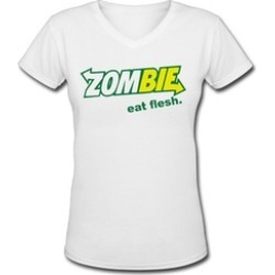 Starlite-Womens Funny T Shirt Vests-Zombie Eat Flesh T-Shirts